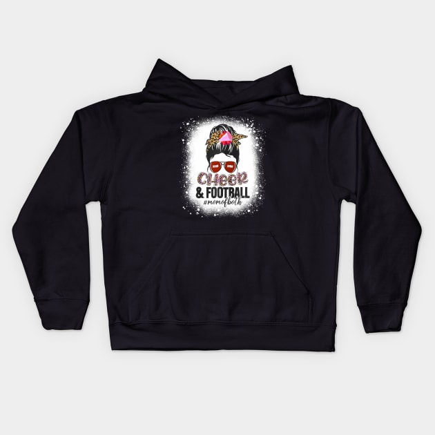 Funny Cheer Football Cheerleading Mom Of Both Messy Kids Hoodie by mccloysitarh